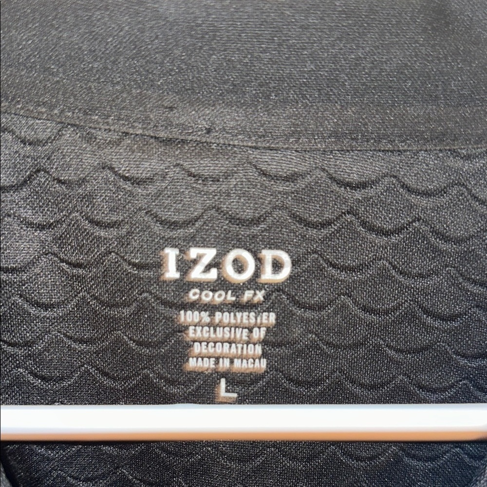 IZOD Cool FX Women's Black Polo Textured Top. Dry-fit Size L Golf Athletic - Picture 2 of 6
